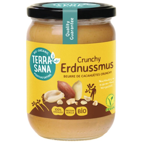Crunchy Erdnussmus Bio, 500g - TerraSana