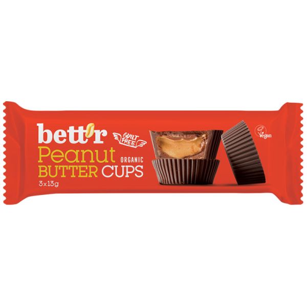 Peanut Butter Cups Bio, 3x13g - bett'r