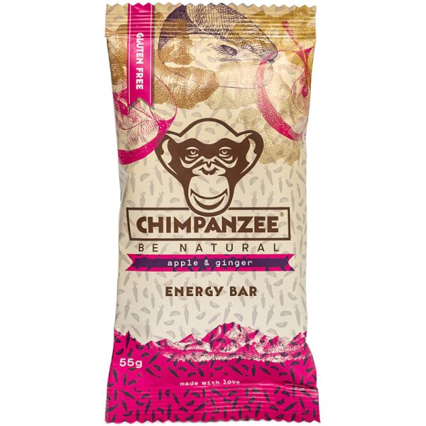 Energy Bar Apple & Ginger, 55g - Chimpanzee