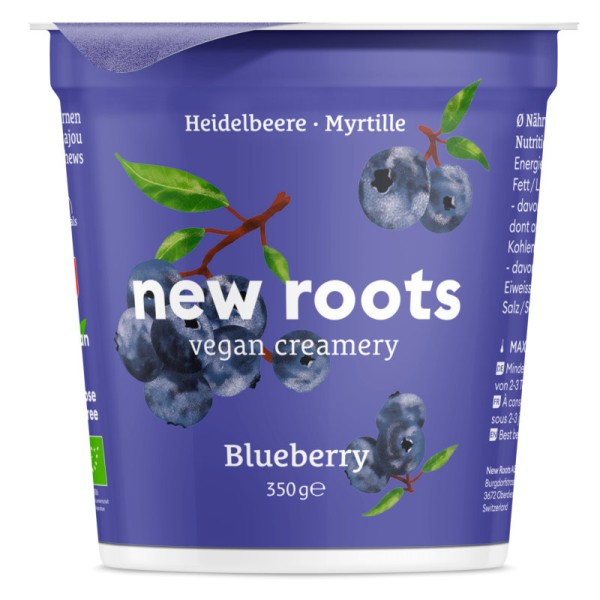 Pflanzliche Alternative zu Heidelbeer Joghurt Bio, 350g - New Roots