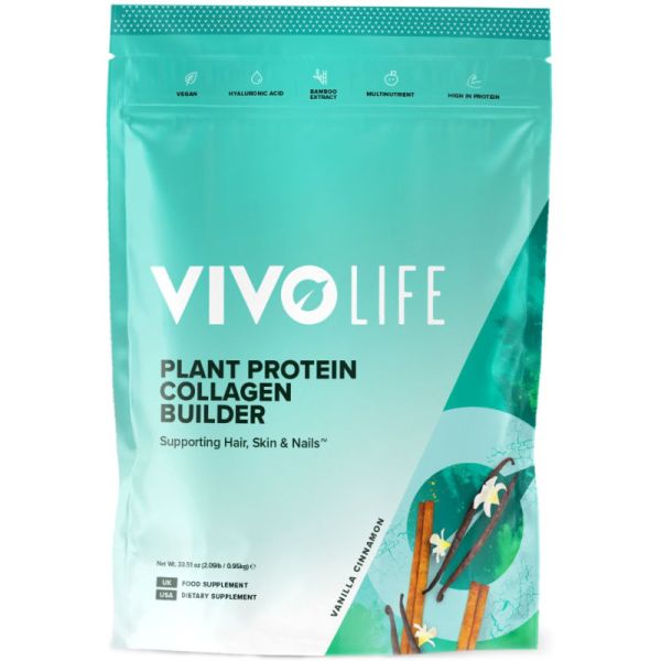 Plant Protein Collagen Builder Vanilla Cinnamon, 900g - VIVO