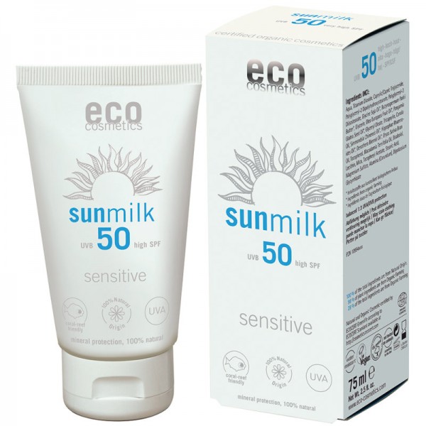 Sonnenmilch LSF 50 sensitiv, 75ml - eco cosmetics