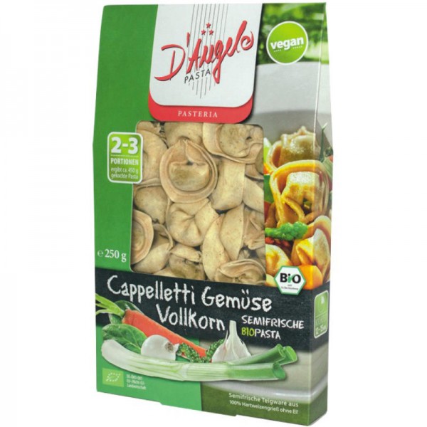 Cappelletti Gemüse Vollkorn Bio, 250g - D'Angelo Pasta