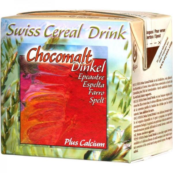 Chocomalt Dinkel Plus Calcium Swiss Cereal-Drink Bio, 500ml - Soyana