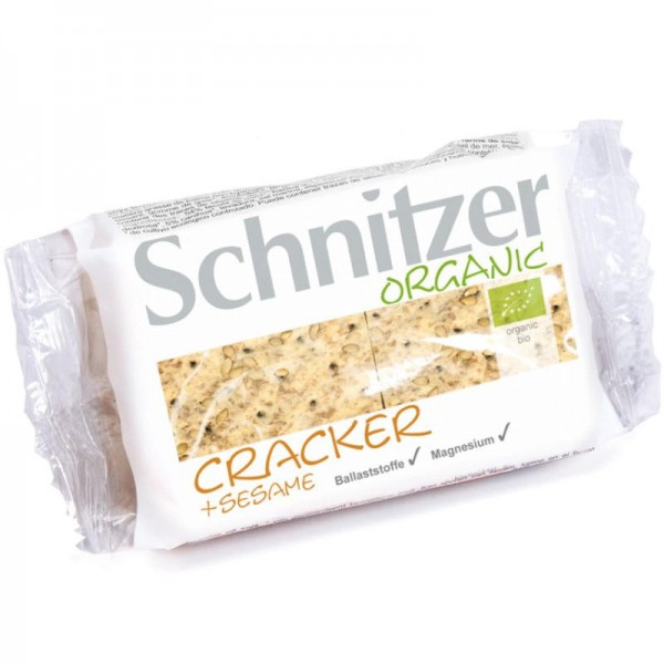 Cracker + Sesame Bio, 100g - Schnitzer