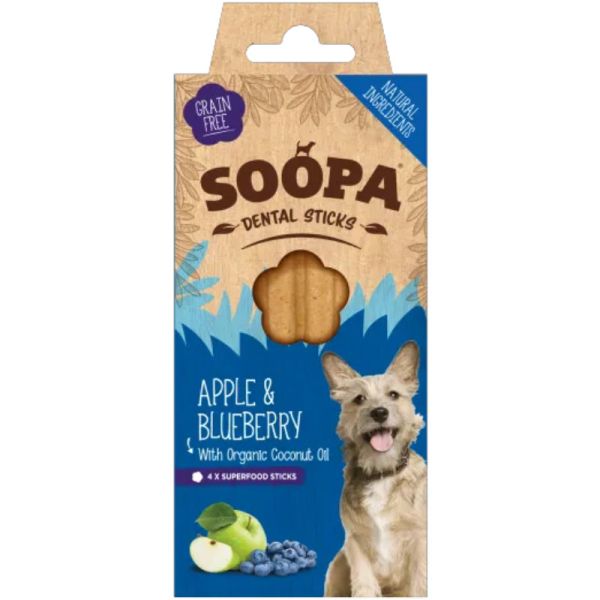 Dental Sticks Apple & Blueberry, 100g - Soopa