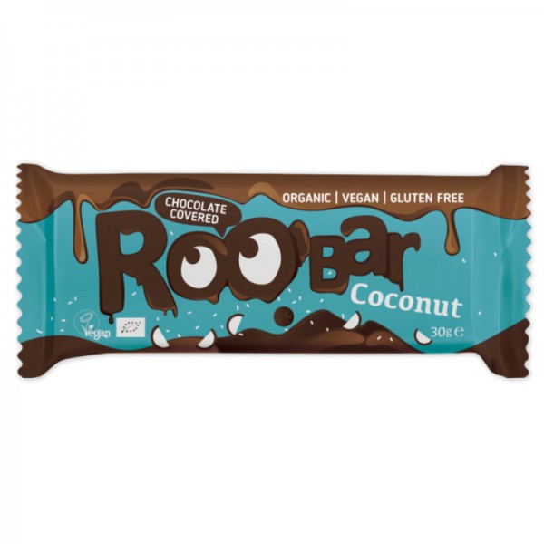 Coconut Rohkost Chocolate Covered Riegel Bio, 30g - Roo'Bar