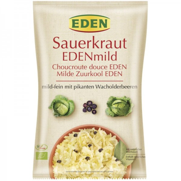 Sauerkraut mild-fein mit Wacholderbeeren Bio, 500g - Eden