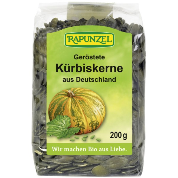 Geröstete Kürbiskerne aus Deutschland Bio, 200g - Rapunzel