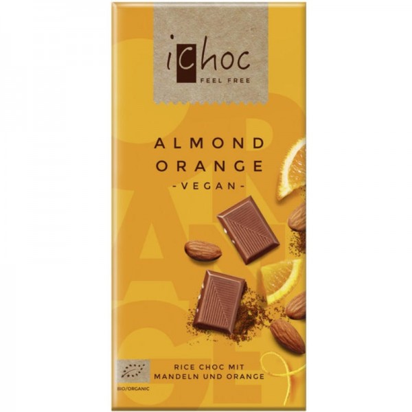 iChoc Almond Orange Bio, 80g - Vivani