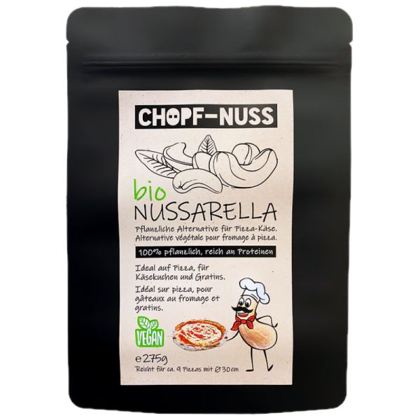 Nussarella pflanzliche Alternative für Pizza-Käse Bio, 275g - Chopf-Nuss