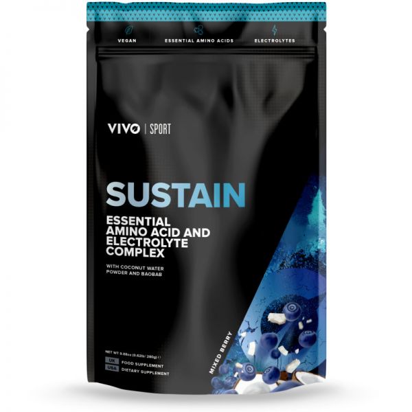 Sustain Essential Amino Acid and Electrolyte Complex Mixed Berry, 280g - VIVO
