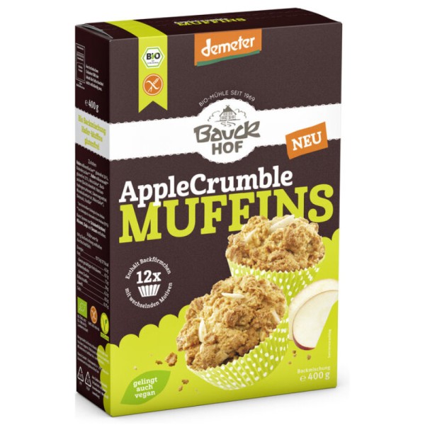Apple Crumble Muffins Backmischung Demeter, 400g - Bauckhof