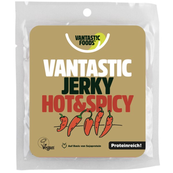 Soy Jerky Hot & Spicy, 70g - Vantastic Foods