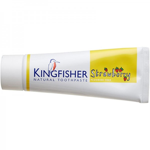 Zahncreme Erdbeere für Kinder ohne Fluor, 75ml - Kingfisher