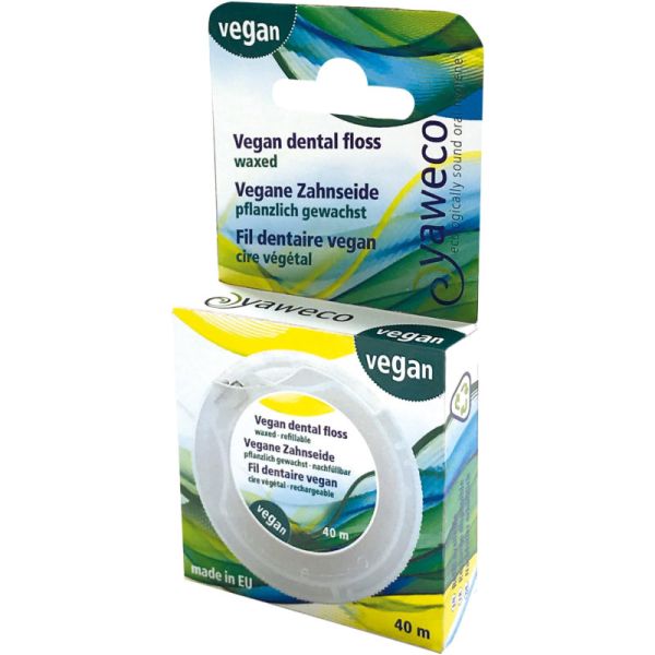 Vegane Zahnseide aus PLA pflanzlich gewachst, 1 Stück - yaweco