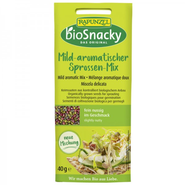 Bio Snacky Mild-aromatischer Sprossen-Mix Bio, 40g - Rapunzel