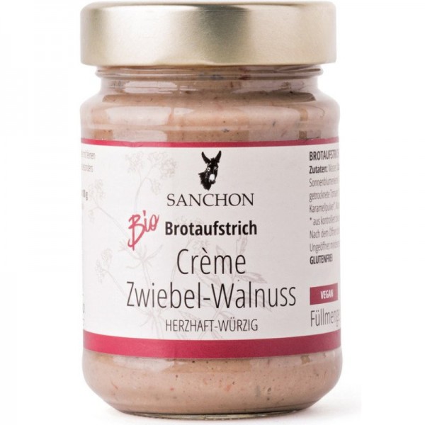 Brotaufstrich Crème Zwiebel-Walnuss Bio, 190g - Sanchon
