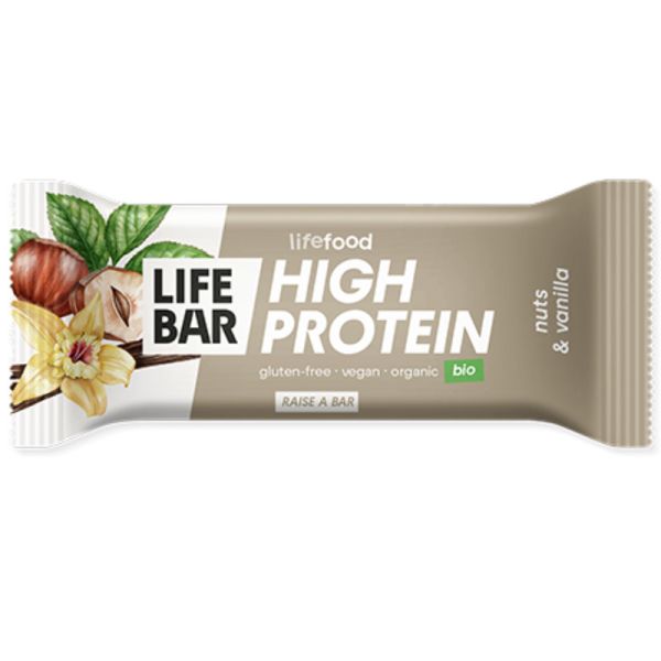 High Protein Nuts Vanilla Riegel Bio, 40g - LifeFood