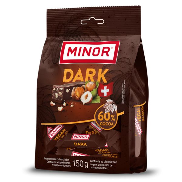 Dark 60% Cocoa Minis Beutel, 150g - Minor