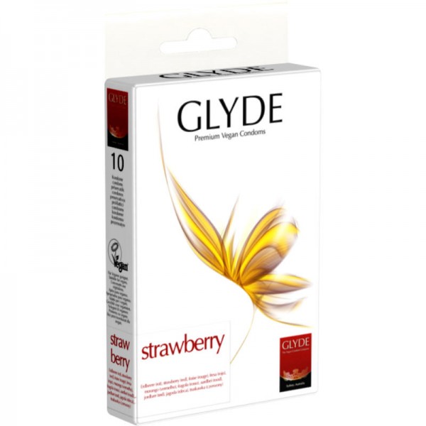 STRAWBERRY Premium Vegan Kondom, 1 Pack à 10 Stück - Glyde