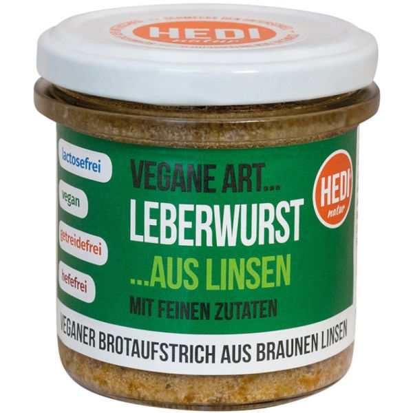 Vegane Art Leberwurst aus Linsen Bio, 140g - HEDI