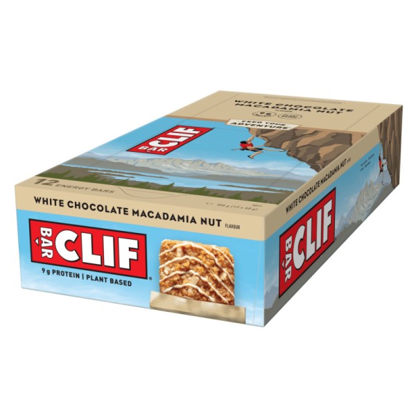 White Chocolate Macadamia Nut Riegel Box, 12 Stück - Clif Bar