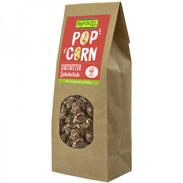 Popcorn mit Zartbitterschokolade Bio, 100g - Rapunzel