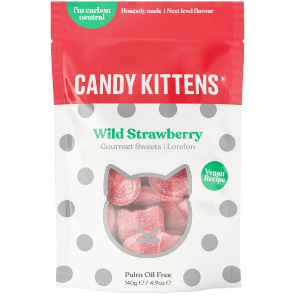 Gourmet Sweets Wild Strawberry, 140g - Candy Kittens