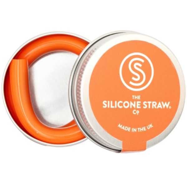 Silikon Strohhalm Orange, 1 Stück - The Silicone Straw