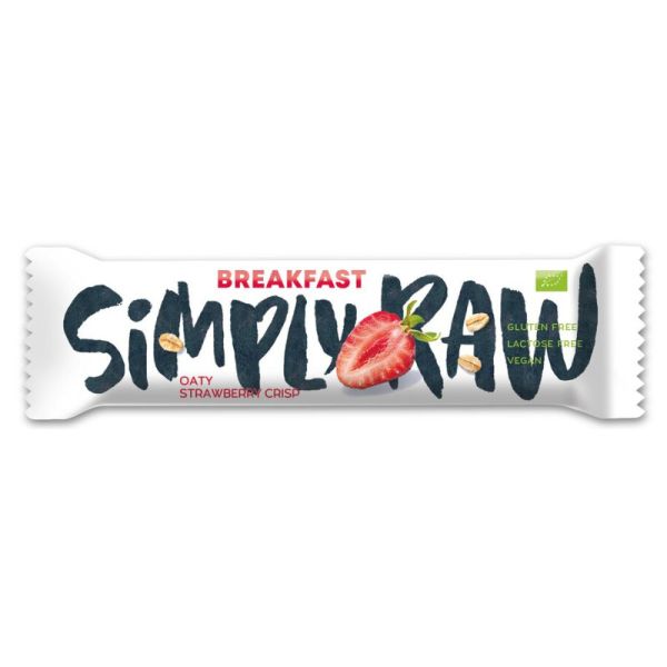Breakfast Oaty Strawberry Crisp Bio, 40g - Simply Raw