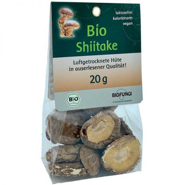 Shiitake getrocknet Bio, 20g - BIOFUNGI