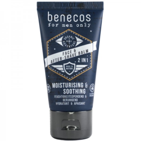 Face & Aftershave Balm for men only, 50ml - Benecos