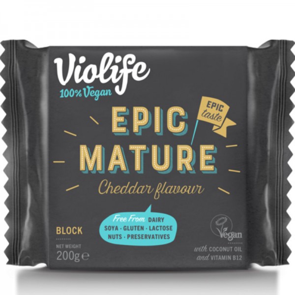 Epic Mature Cheddar Geschmack Block, 200g - Violife