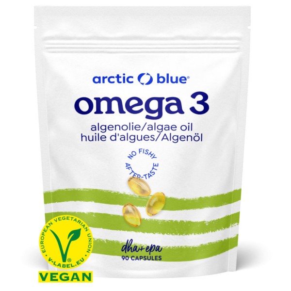 Omega 3 Algenöl mit DHA & EPA Kapseln, 90 Stück - Arctic Blue