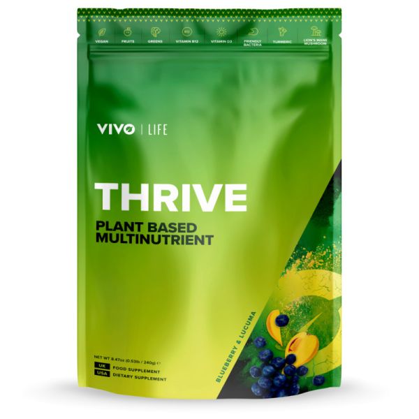 Thrive Plant Based Multinutrient Blueberry & Lucuma, 240g - VIVO