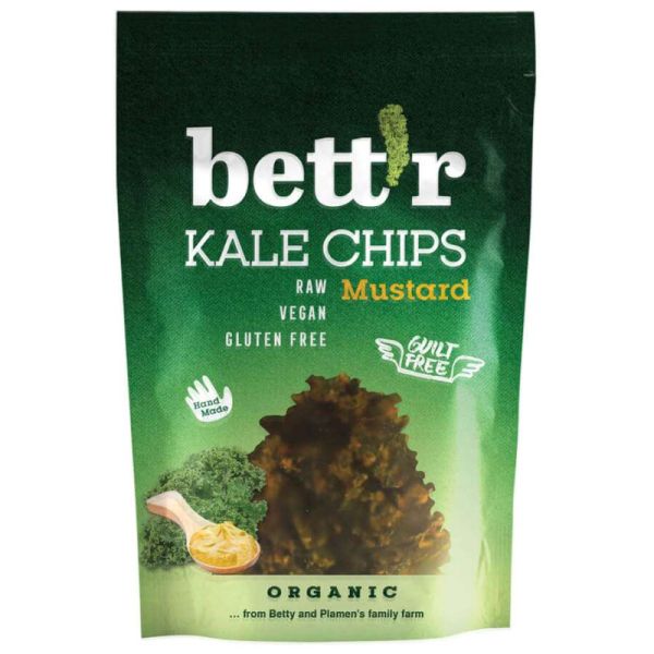 Kale Chips Mustard Bio, 30g - bett'r