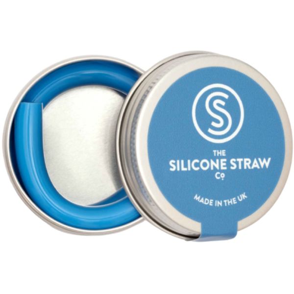 Silikon Strohhalm Blau, 1 Stück - The Silicone Straw