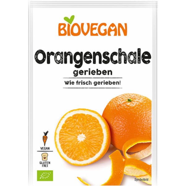Orangenschale gerieben Bio, 9g - Biovegan
