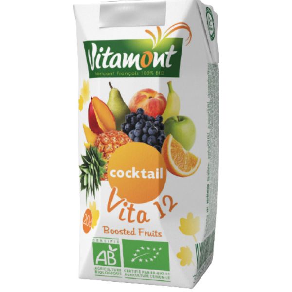 Cocktail Vita 12 Boosted Fruits Bio, 200ml - Vitamont