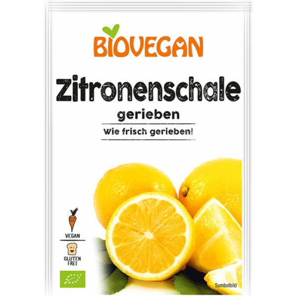Zitronenschale gerieben Bio, 9g - Biovegan