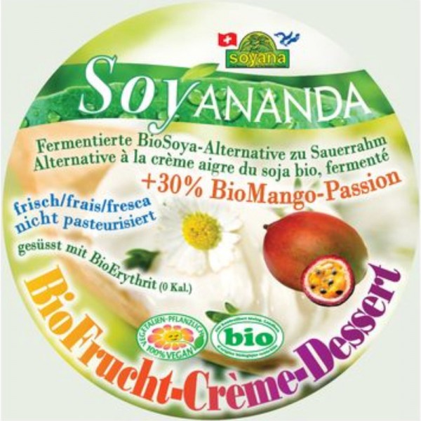 Soyananda Frucht-Crème-Dessert Mango-Passion Bio, 200g - Soyana
