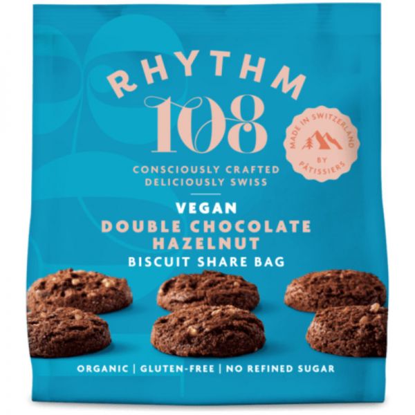 Vegan Double Chocolate Hazelnut Bio, 135g - Rhythm 108