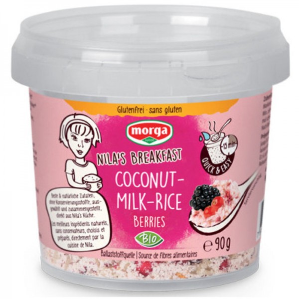 Nila's Breakfast Coconut-Milk-Rice Berries Bio, 90g - Morga