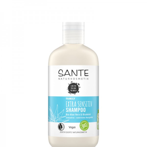 Family Extra Sensitiv Shampoo Bio-Aloe Vera & Bisabolol, 250ml - Sante
