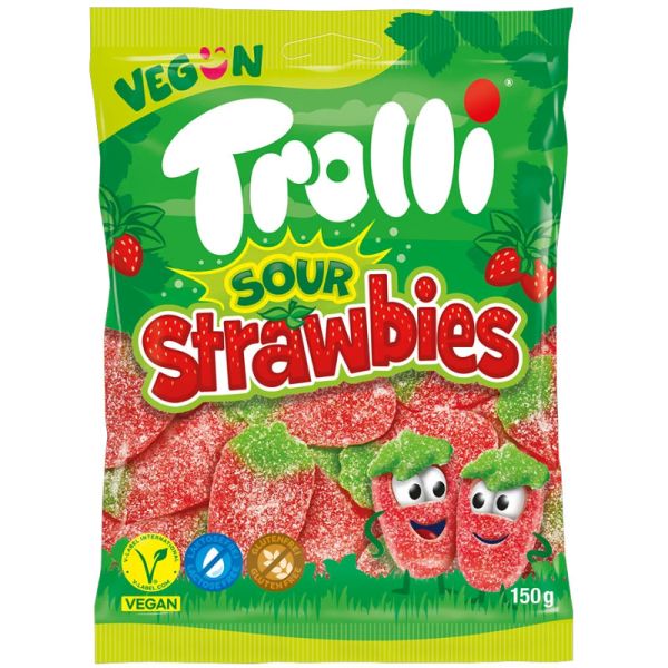 Sour Strawbies, 175g - Trolli