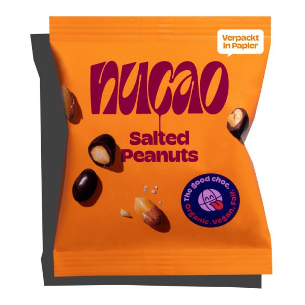 nucao schokolierte Salted Peanuts, 70g - the nu company