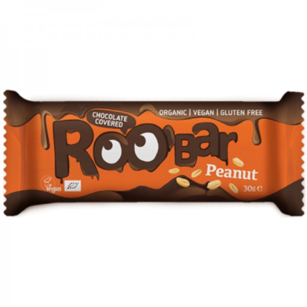 Peanut Rohkost Chocolate Covered Riegel Bio, 30g - Roo'Bar