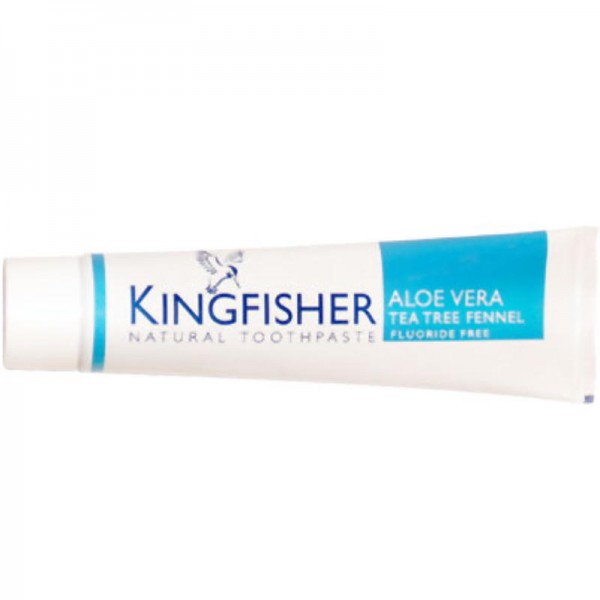 Zahncreme Aloe Vera, Teebaumöl und Fenchel ohne Fluor, 100ml - Kingfisher