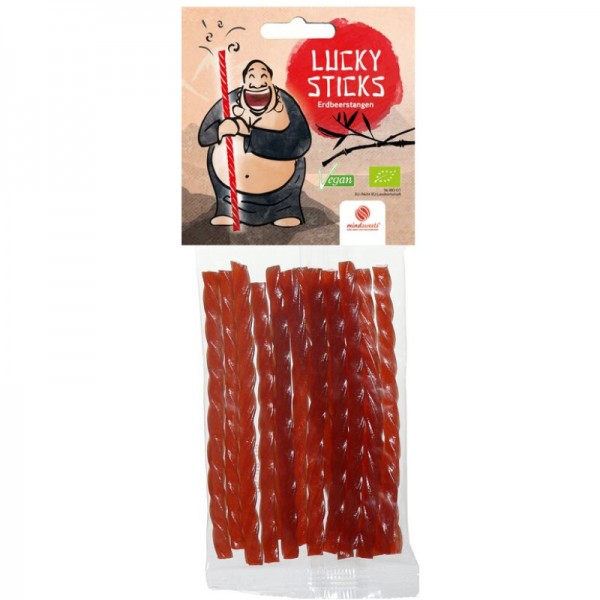 Lucky Sticks Erdbeerstangen Bio, 75g - Mind Sweets